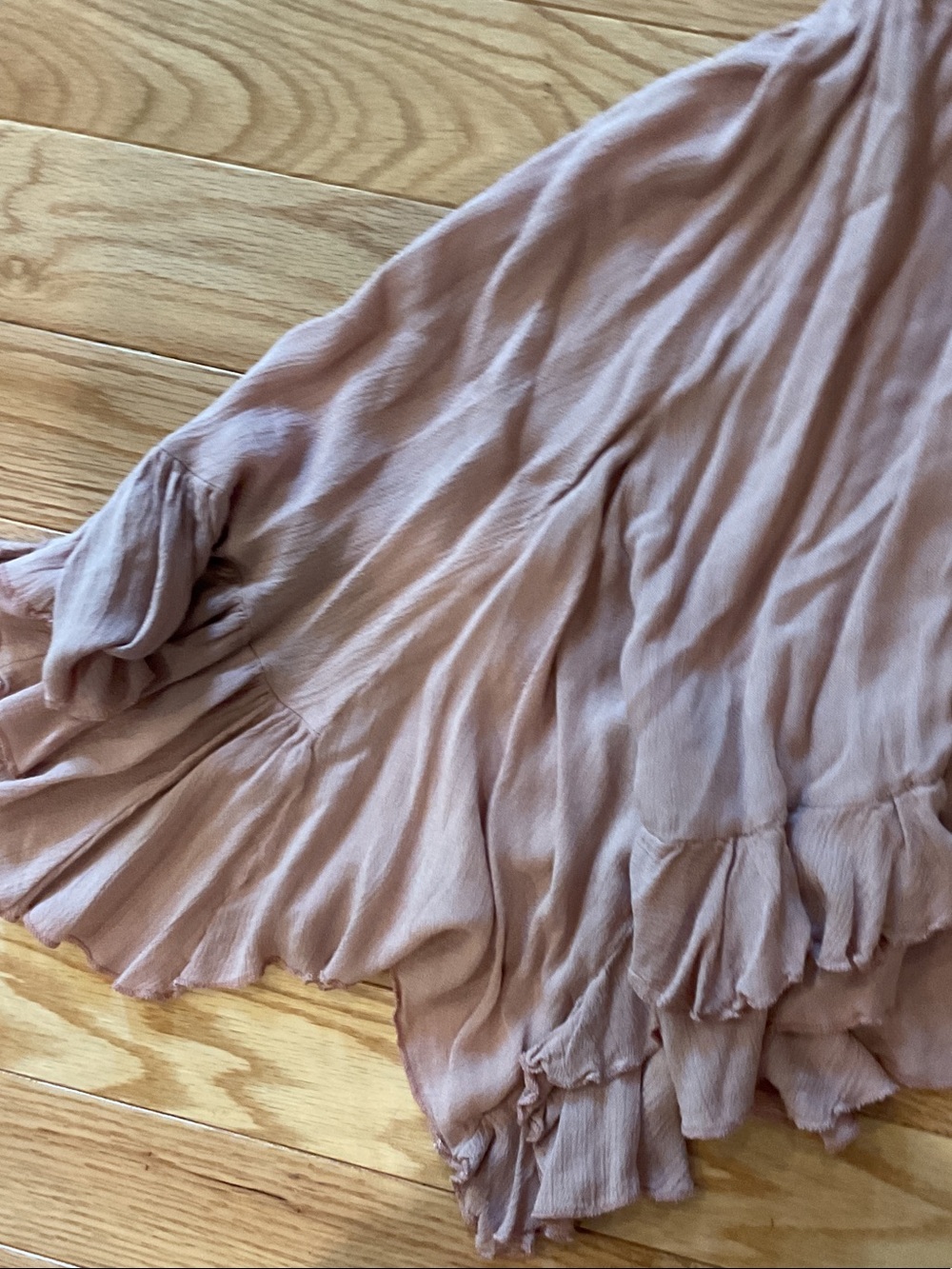 Free People Adella Slip Dress Lace-Trim Pleated Mini Blush Pink small whimsigoth - Picture 12 of 14